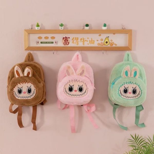 Plush Cartoon LaBUBU Big-Head Kids' Backpack