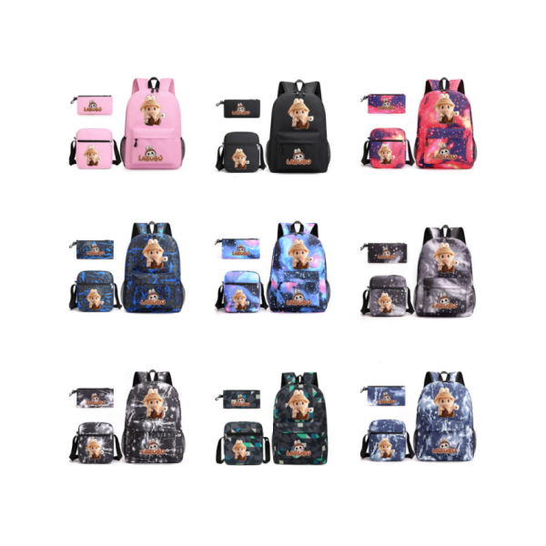 Labubu peripheral Casual Cartoon printed  Backpack